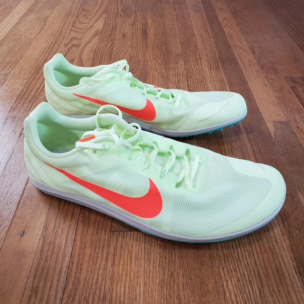 Nike Zoom Rival D 10 Mens Track Spikes Running Shoe Volt 907566-700 Sz 14